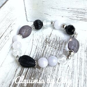 10mm chunky  light Purple jade beaded handmade bracelet